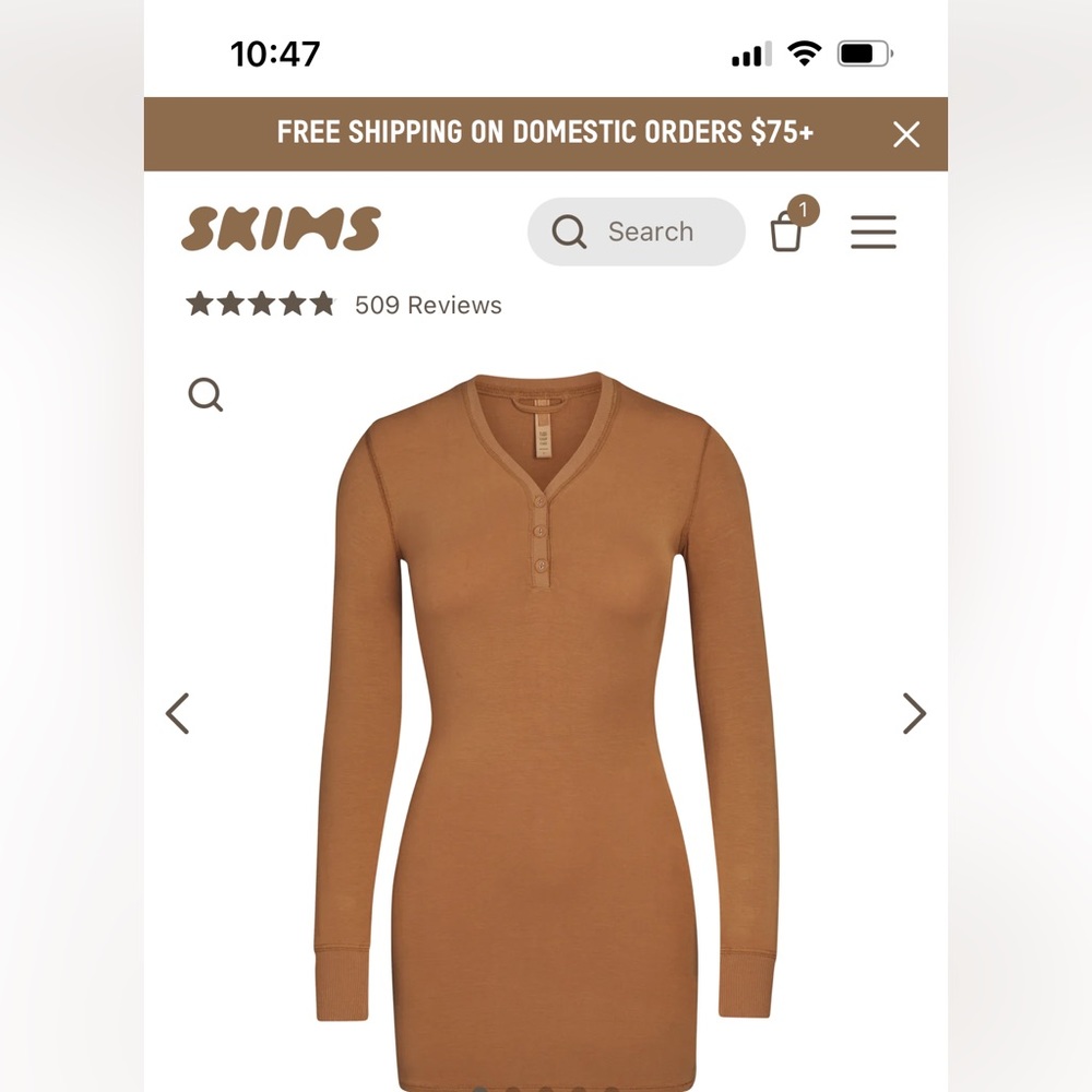 Skims Camel Sleep Henley